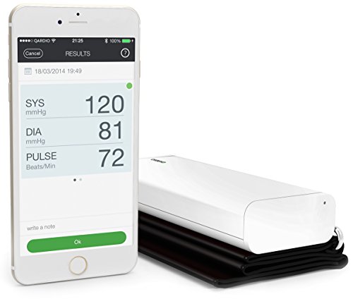 QardioArm Wireless Blood Pressure Monitor (Apple iOS and Android) Arctic White
