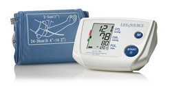 LifeSource Advanced One Step Auto Inflate Blood Pressure Monitor with Medium Cuff (UA-767PV) Product Shot