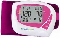 HealthSmart 04-825-001 HealthSmart Women's Automatic Wrist Digital Blood Pressure Monitor, Pink Product Shot