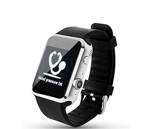 Smart Watch, Geekercity® Bluetooth Smart Watch A9S with Heart Rate Monitor Lower Blood Pressure and Blood Lipid for IOS Apple iPhone and Android Samsung, Sony, Motorola, LG, HTC (Black)