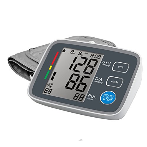 Upper Arm Blood Pressure Monitor FDA Approved Digital Blood Pressure Monitor with Large Cuff 2 User Modes Easy-to-Read Backlit LCD