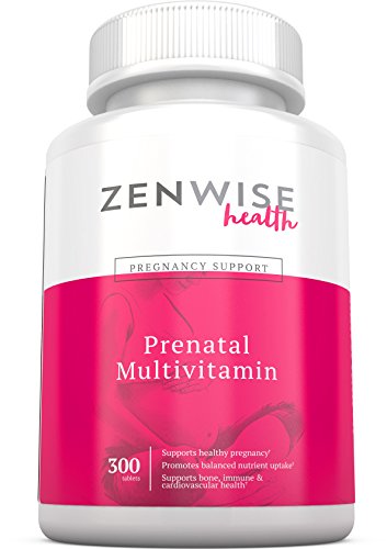 Prenatal Vitamins - Multivitamin With Folic Acid, Probiotics, Biotin and Vitamin A & C - Optimal Women's Supplement for Healthy Pregnancy - Brain, Bone, Immune & Heart Support - 300 Count Tablets
