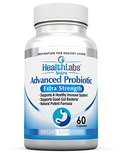 Advanced Probiotic Extra Strength Supplement for a Healthy Immune System, Restores Good Bacteria, Relieves Leaky Gut, Nausea, Indigestion, Irritable Bowel Syndrome - Supports Your Immune System, for Women, Men and Kids, 60 Caps - 100{0ad59209ba3ce7f48e71d4a0dc628eee9b107ea7079661ded2b3bda89b047a8b} Potent Formula