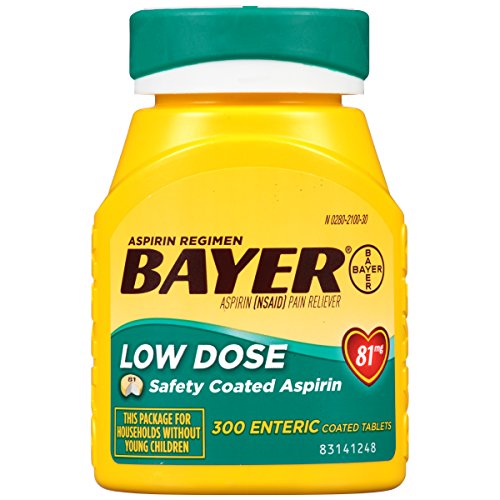 Bayer Aspirin Regimen Low Dose 81mg, Enteric Coated Tablets, 300-Count