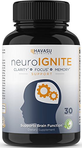 Extra Strength Brain Supplement for Focus, Energy, Memory & Clarity - Mental Performance Nootropic - Physician Formulated Brain Booster with Super Ginkgo Biloba, St. John's Wort, & More