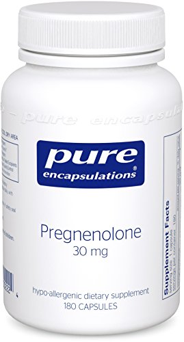 Pure Encapsulations - Pregnenolone 30 mg - Hypoallergenic Supplement to Support the Immune System, Mood and Memory* - 180 Capsules