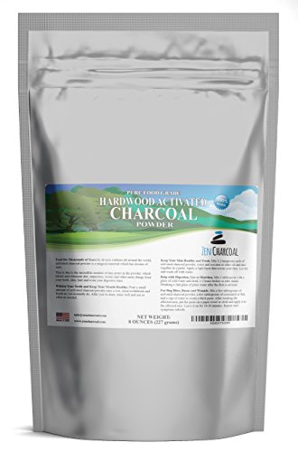 Hardwood Activated Charcoal Powder 100{0ad59209ba3ce7f48e71d4a0dc628eee9b107ea7079661ded2b3bda89b047a8b} from USA Trees 8 oz. All Natural. Whitens Teeth, Rejuvenates Skin and Hair, Detoxifies, Helps Digestion, Treats Poisoning, Bug Bites, Wounds. FREE scoop!