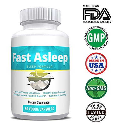 FAST ASLEEP - All NEW Fast-Acting Sleep Formula - All-Natural and More Than Just Valerian, Tryptophan, Melatonin, HTP-5, Hops - It's Sleep In Another World!