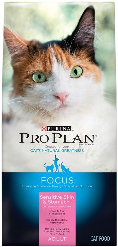 Purina Pro Plan FOCUS Adult Sensitive Skin & Stomach Lamb & Rice Formula Dry Cat Food - (1) 7 lb. Bag