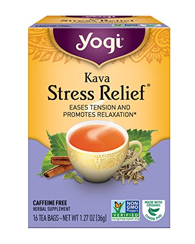 Yogi Tea, Herbal Kava Stress Relief, 16 Count (Pack of 6), Packaging May Vary
