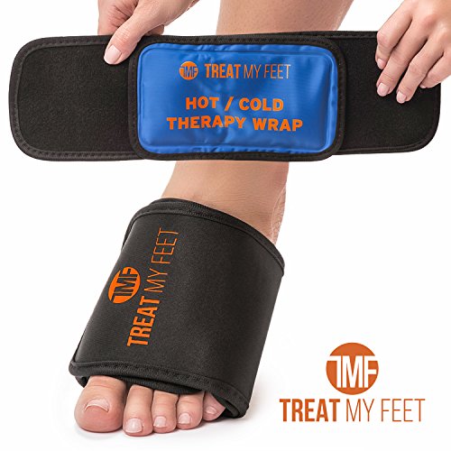 Hot/Cold Therapy Foot Arch Wrap - Instant Relief for foot pain, strains and sprains, soothing compression therapy easing swollen, painful feet - perfect for runners, athletes and plantar fasciitis