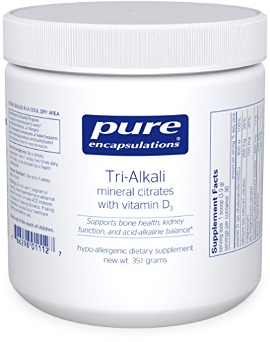 Pure Encapsulations - Tri-Alkali - Mineral Citrates with Vitamin D3 to Support Bone Health, Kidney Function, and Acid-Alkaline Balance* - 351 Grams