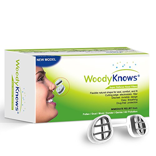 WoodyKnows Super Defense Nose Nasal Filters (New Model) Reduce Pollen, Dust, Dander, and Mold Allergens Allergy, Air Pollution PM2.5(4 Frames and 8 Pairs of Replacement Filters)(I-R/II-R/III-R/IV-R)