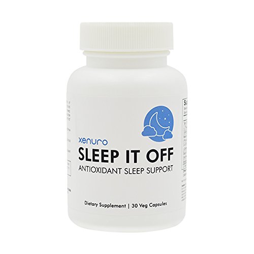 Xenuro Sleep It Off - Antioxidant Sleep Support - Natural Sleep Aid with Tart Cherry, SOD, L-Theanine, GABA, Melatonin, 5-HTP - Non Habit Forming Enhanced Absorption Sleeping Pill
