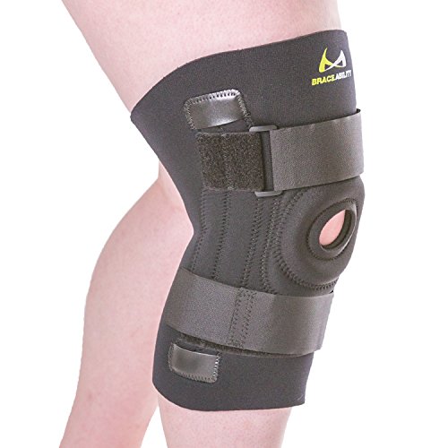 BraceAbility Knee Brace for Large Legs and Bigger People with Wide Thighs | Kneecap Protection Pad Treats Patellar Tendonitis, Chondromalacia, Patellofemoral Pain, Instability & Dislocation (3XL)