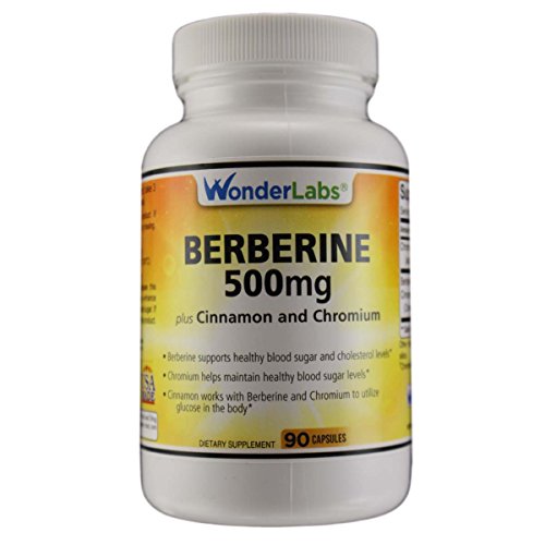 Berberine Cholesterol Blood Sugar Supplement: HCL 500+ TripleDefense Gluten & GMO Free Maintenance for Glucose, Metabolism, Heart & Immune System Health - Anti Inflammatory Cinnamon Chromium Detox