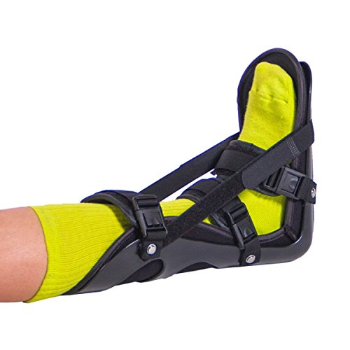 BraceAbility Sleeping Stretch Boot | Nighttime Foot Splint Treatment Brace with Adjustable Straps for Customized Plantar Fascia, Achilles Tendon and Calf Stretching to Treat Heel and Arch Pain (Small)