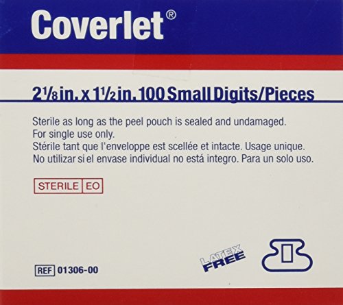 BSN Medical 01306 COVERLET Fabric Adhesive Bandage, Latex Free, Fingertip, Small (Pack of 100)