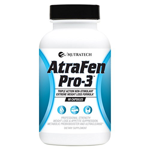 Nutratech Atrafen Pro-3 in 1 Stimulant Free Fat Burner Blend Provides Weight Loss and Appetite Suppression, A Daily Dose of Probiotics for Digestive Health, and an Entire Body Detox and Cleanse