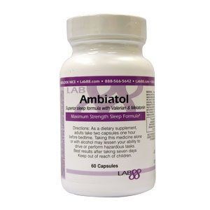 Ambiatol - Effective Sleep Aid Supplement - By Lab88 - Made in the USA - Don't You Deserve a Restful Night's Sleep?