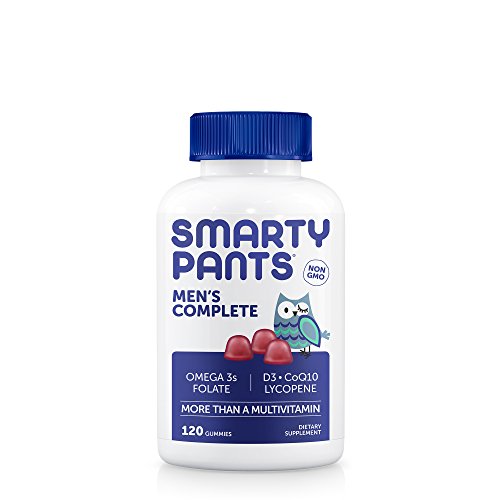 SmartyPants Men’s Complete Gummy Vitamins: Multivitamin, CoQ10, Lycopene & Omega 3 Fish Oil (DHA/EPA Fatty Acids), 120 Count, 20 Day Supply