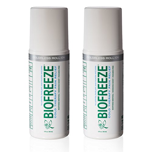 Biofreeze Pain Relief Gel for Arthritis, 3 oz. Roll-On Cold Topical Analgesic, Fast Acting & Long Lasting Cooling Pain Reliever for Muscle, Joint, & Back Pain, Colorless Formula, Pack of 2, 4% Menthol