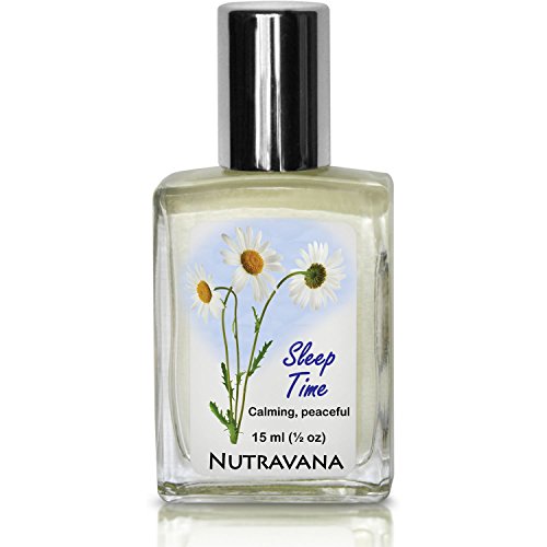 Sleep Time -Natural Sleep Aid for Kids, Adults -Therapeutic Herbal Remedy by Nutravana to Calm Relax Rest Recover Aromatherapy Essential Oil Roll-on Ready Synergy Blend Lavender Chamomile Neroli+ 15ml