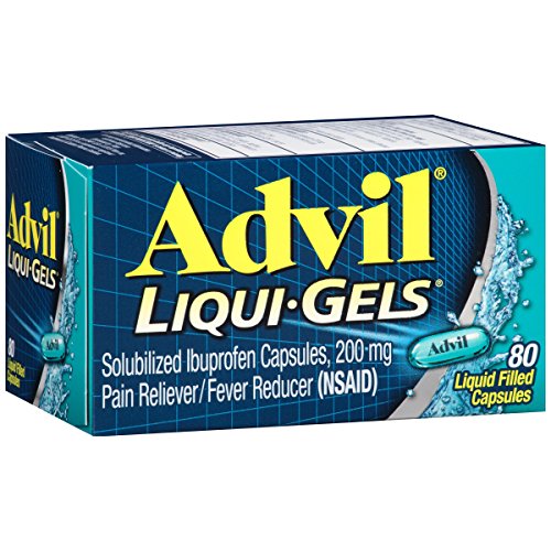 Advil Liqui-Gels (80 Count) Pain Reliever / Fever Reducer Liquid Filled Capsule, 200mg Ibuprofen, Temporary Pain Relief