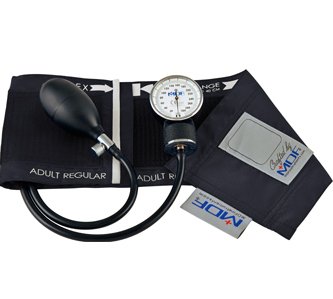 MDF Calibra Aneroid Sphygmomanometer - Professional Blood Pressure Monitor with Adult Sized Cuff Included - Black (MDF808M-11)