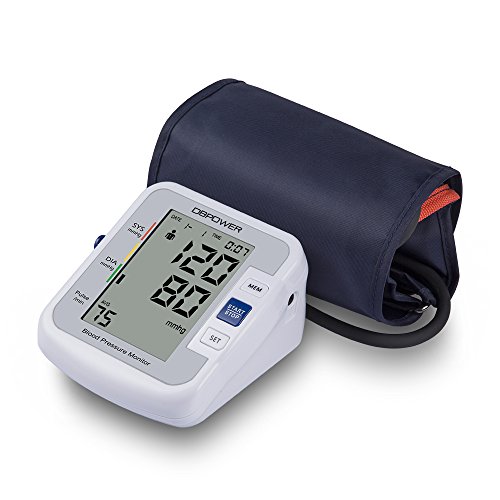 DBPOWER Upper Arm Blood Pressure Monitor Meter, IHB and WHO indicator, 90X2 Memories for 2 Users, FDA Approved Digital Smart Blood Pressure(BP) Monitor(Cuff 9.4-13.4 inch)