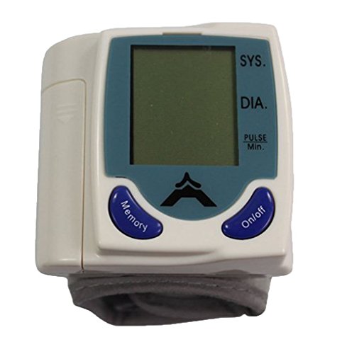 Leegoal House Wrist Cuff LCD Digital Blood Pressure Monitor, White