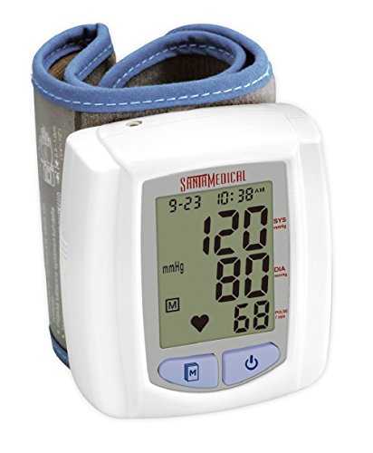 Santamedical Wrist Digital Blood pressure Monitor with Case - Large Display
