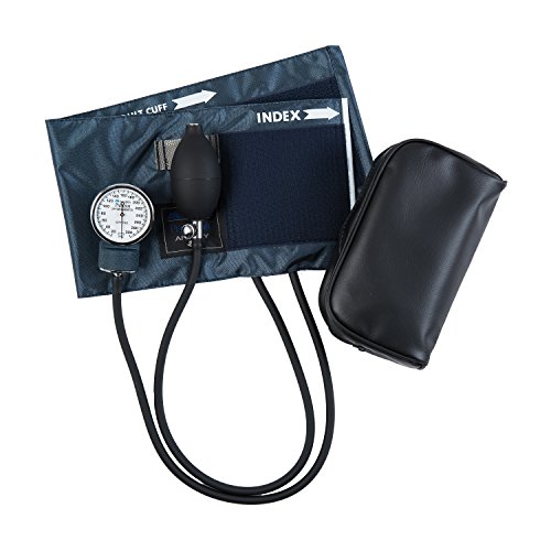 Mabis Precision Series Aneroid Sphygmomanometer Manual Blood Pressure Monitor, Cuff Size 11 to 16.4 inches, Adult