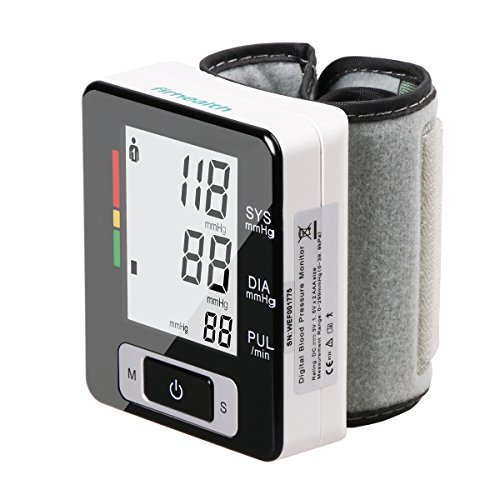 Firhealth Automatic Wrist Blood Pressure Monitor FDA Approved with Portable Case, Two User Modes, Adjustable Wrist Cuff,IHB Indicator and 90 Memory Recall