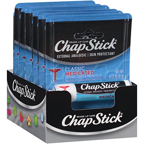ChapStick Classic Medicated External Analgesic & Skin Protectant (0.15 oz. Stick, Pack of 24)