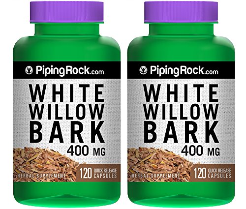 White Willow Bark 400 mg 2 Bottles x 120 Capsules
