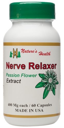 Passion Flower Extract with Valerian Root Extract, Natural Sedative Support, Relax and Unwind, Develop Good Sleep Habits, 400 Mg, 60 Capsules, Nature's Health