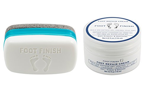Total Foot Care Health System With Toenail Fungus Treatment Foot Scrubber Soap & Pumice Stone with Foot Cream for Athletes Foot, Foot Fungus, Toenail Fungus and Foot Odor. Antifungal With Tea Tree Oil