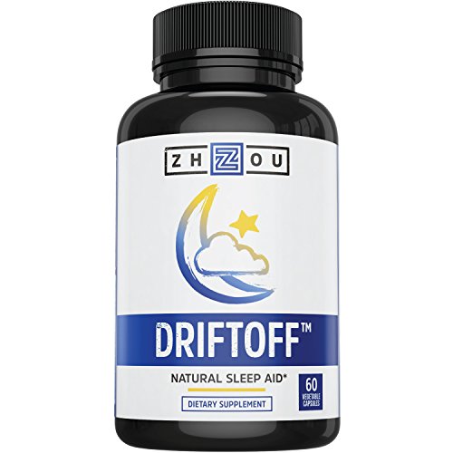 DRIFTOFF Natural Sleep Aid with Valerian Root & Melatonin - Sleep Well, Wake Refreshed - Non Habit Forming Sleep Supplement - Also Includes Chamomile, Tryptophan, Lemon Balm & More - 60 Veggie Caps
