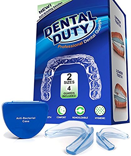 Professional Dental Guard -Pack Of 4- Stops Teeth Grinding, Bruxism, Tmj, & Eliminates Teeth Clenching . Includes Fitting Instructions & Anti-Bacterial Case. Satisfaction Is Guaranteed!