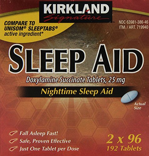 Kirkland Signature Nighttime Sleep Aid (Doxylamine Succinate 25 mg), 192 Tablets