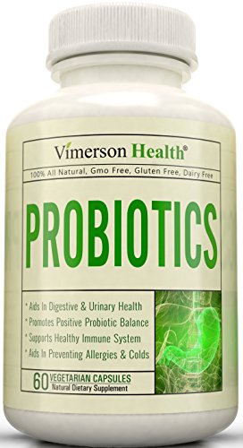 Probiotics 30 Billion CFU per day (15 Billion CFU per capsule) by Vimerson Health. Helps Improve Digestive, Urinary & Immune System. Promotes Positive Probiotic Balance & Better Nutrient Absorption
