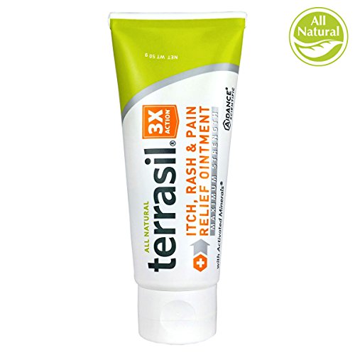 Terrasil® Itch, Rash, and Pain Relief MAX - Fast-acting soothing 100{0ad59209ba3ce7f48e71d4a0dc628eee9b107ea7079661ded2b3bda89b047a8b} Guaranteed All-natural ointment for itching dermatitis eczema sunburn lichen simplex heat rash poison ivy rashes irritation - 50g