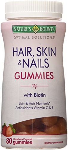 Nature's Brand Bounty Optimal Solutions Hair Skin Nails Gummies, 80 ct