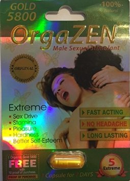 3 Pack OrgaZEN Gold 5800 MALE ENHANCEMENT SEX PILLS - ALL NATURAL HERBAL SUPPLEMENT SIZE GIRTH PERFORMANCE - EASILY A ONE STROKE RISE!