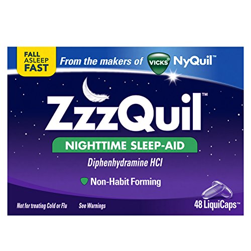 ZzzQuil Nighttime Sleep Aid, Diphenhydramine HCl,  48 Liquicaps