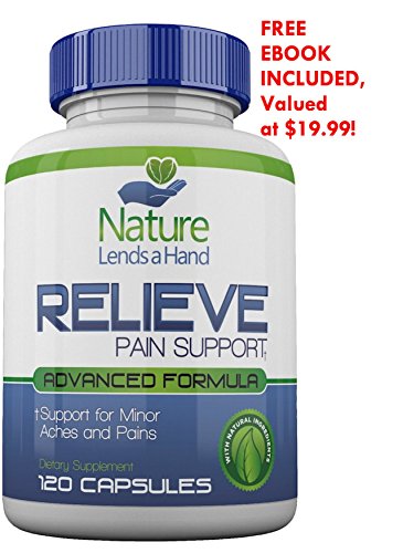 RELIEVE, Natural Pain Relief, 120 Capsules PLUS FREE BONUS, Pain Reliever with Turmeric, Ginger, Boswellia Complex, Bromelain and more!