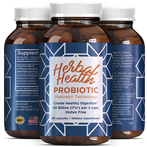 Best Probiotic Supplement for Adults - 40 Billion CFUs per Serving - 60 Capsules