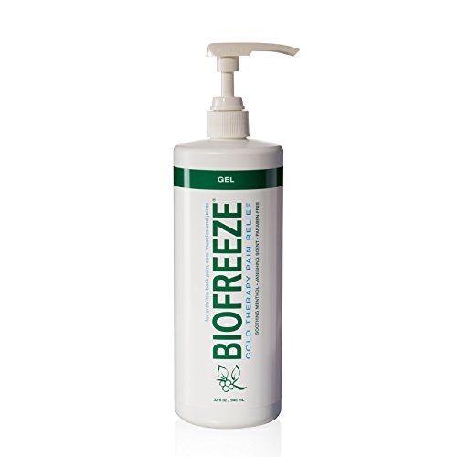 Biofreeze Pain Relief Gel for Arthritis, 32 oz. Bottle With Pump, Fast Acting & Long Lasting Cooling Pain Reliever for Muscle, Joint, & Back Pain, Cold Topical Analgesic with Original Green Formula