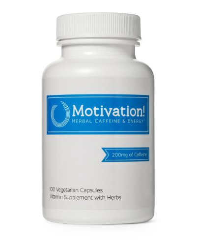 Motivation Herbal Caffeine Energy Vitamin Supplement, 100 Capsules